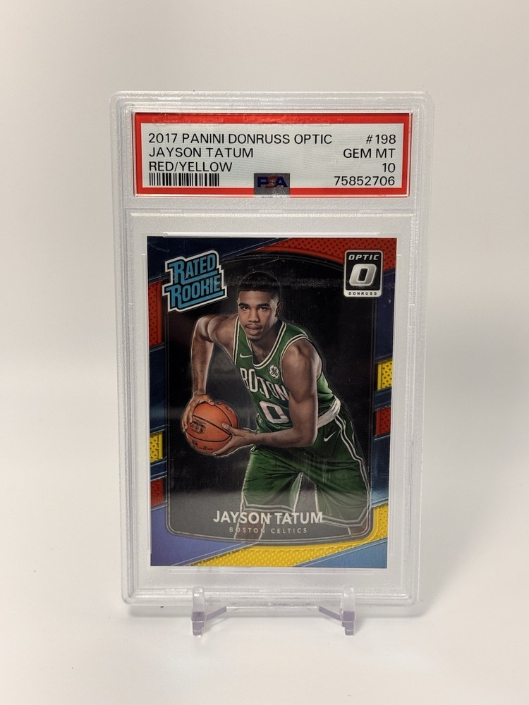 2017-18 Panini Donruss Optic - Jayson Tatum #198 Red & Yellow (RC) PSA 10