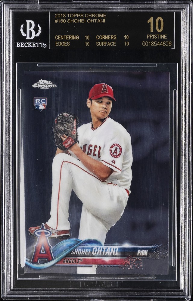 2018 TOPPS CHROME #150 SHOHEI OHTANI BGS 10 BLACK LABEL