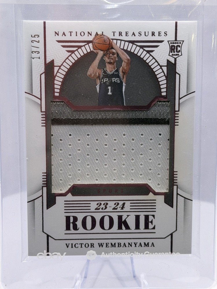 2023-24 Panini National Treasures - Rookie Patches Victor Wembanyama #154 /25