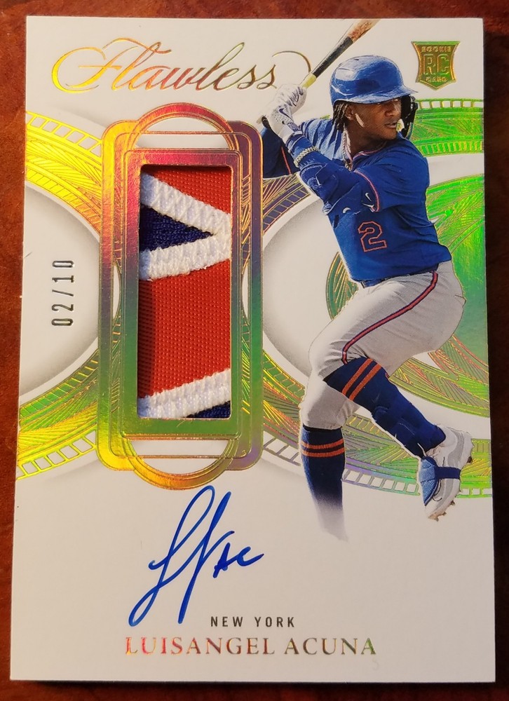 2025 Panini Flawless Luisangel Acuna Prominent Swatch Auto Gold Patch /10 Rookie