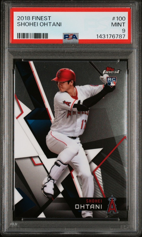 2018 FINEST #100 SHOHEI OHTANI ROOKIE RC PSA 9