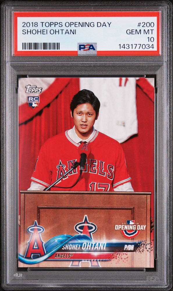 2018 TOPPS OPENING DAY #200 SHOHEI OHTANI ROOKIE RC PSA 10