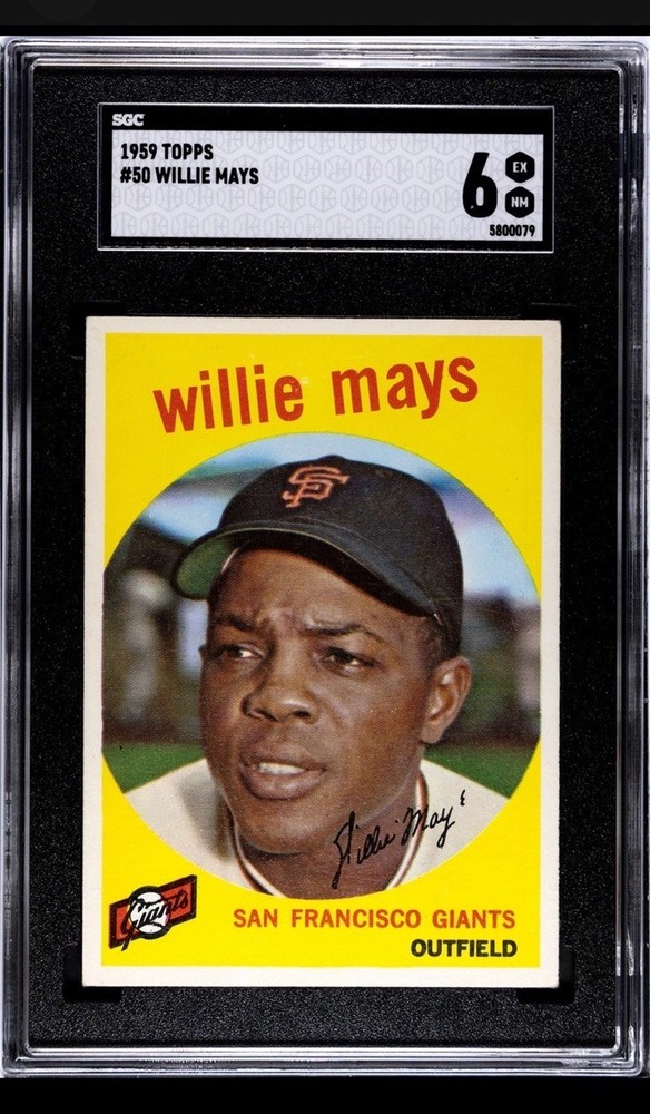 1959 Topps #50 Willie Mays SGC 6 CENTERED EYE APPEAL