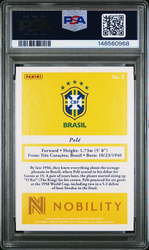2017 PANINI NOBILITY RED #3 PELE 173/199 PSA 9 view 2