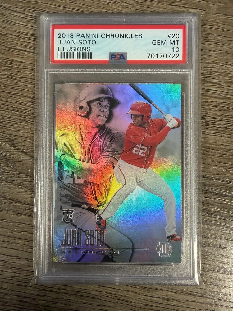 2018 Panini Chronicles Illusions Juan Soto #20 PSA 10 view 1