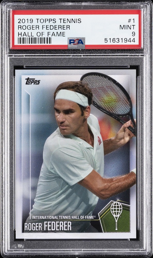 2019 TOPPS TENNIS HALL OF FAME #1 ROGER FEDERER PSA 9