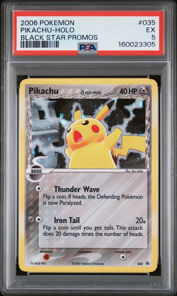 2006 POKEMON BLACK STAR PROMOS #035 PIKACHU-HOLO PSA 5