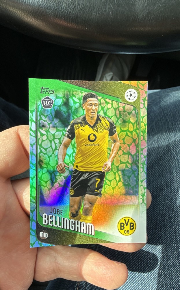2025-26 Topps Uefa Club Competitions - Jobe Bellingham #5 (RC) Green Holifoil