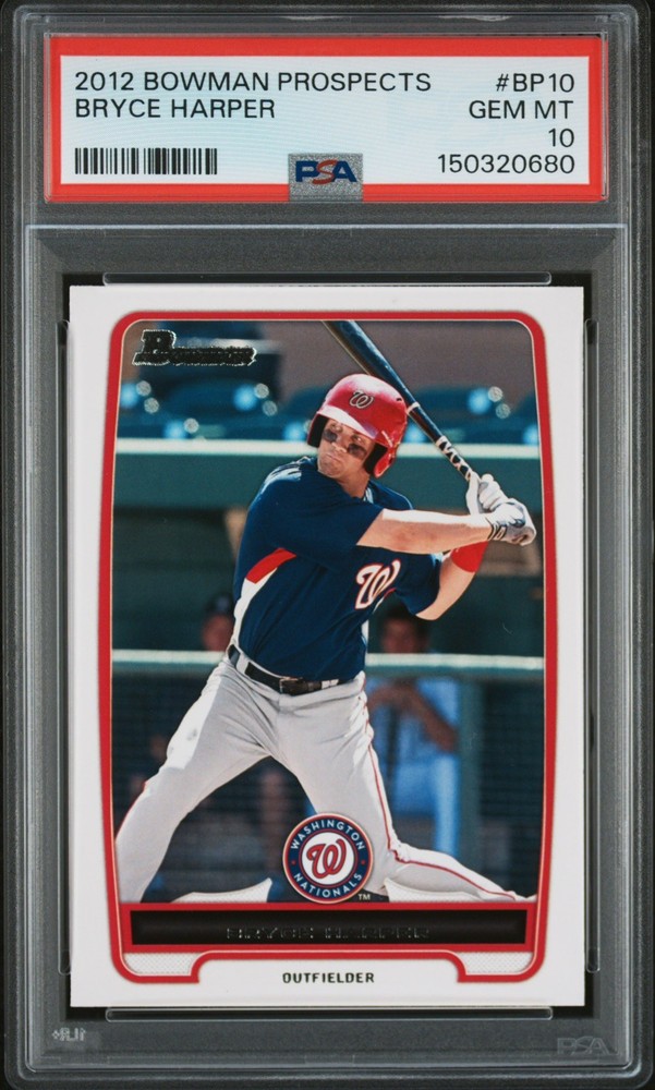 Bryce Harper 2012 Bowman Prospects PSA 10 #DP10 Phillies view 1