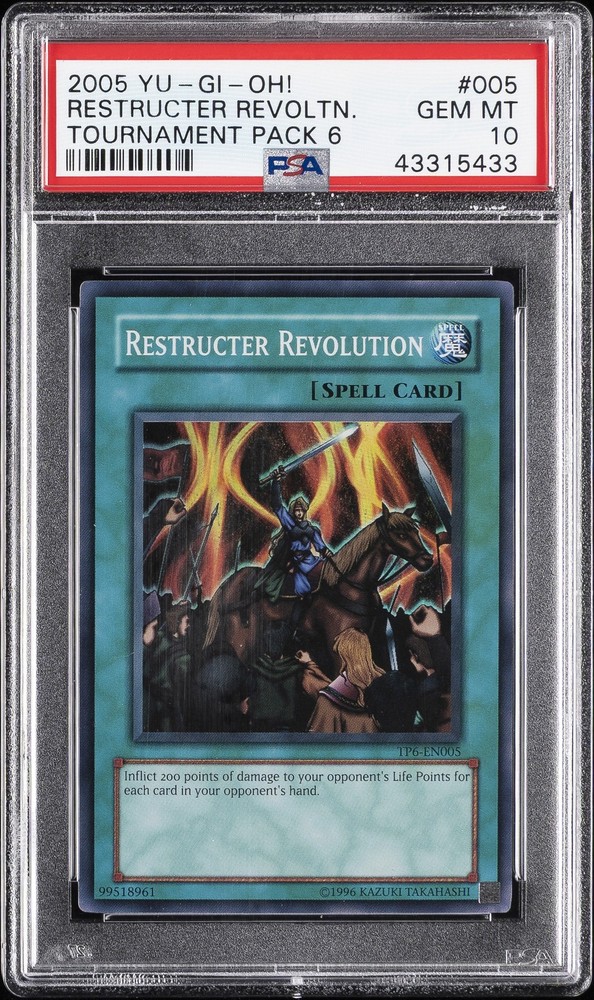 2005 YU-GI-OH! TOURNAMENT PACK 6 #EN005 RESTRUCTER REVOLUTION PSA 10