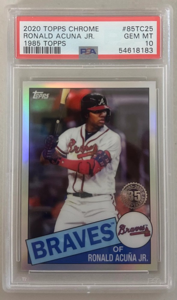 2020 Topps Chrome 1985 Topps Ronald Acuna Jr #85TC25 PSA 10 Atlanta Braves Gem