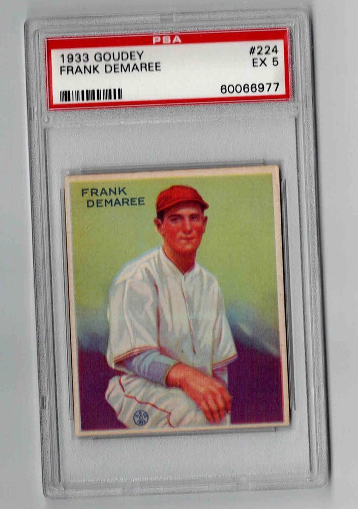 1933 Goudey #224 Frank Demaree Chicago Cubs PSA 5 EX