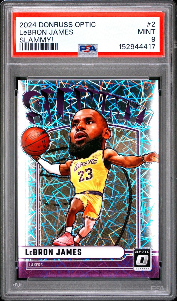 2024 PANINI DONRUSS OPTIC SLAMMY! #2 LEBRON JAMES PSA 9