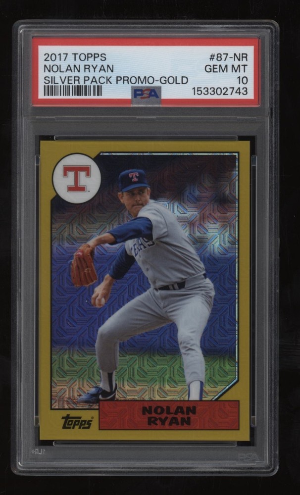 2017 Nolan Ryan PSA 10 Topps Silver Pack Gold Refractor #34/50 Jersey Number
