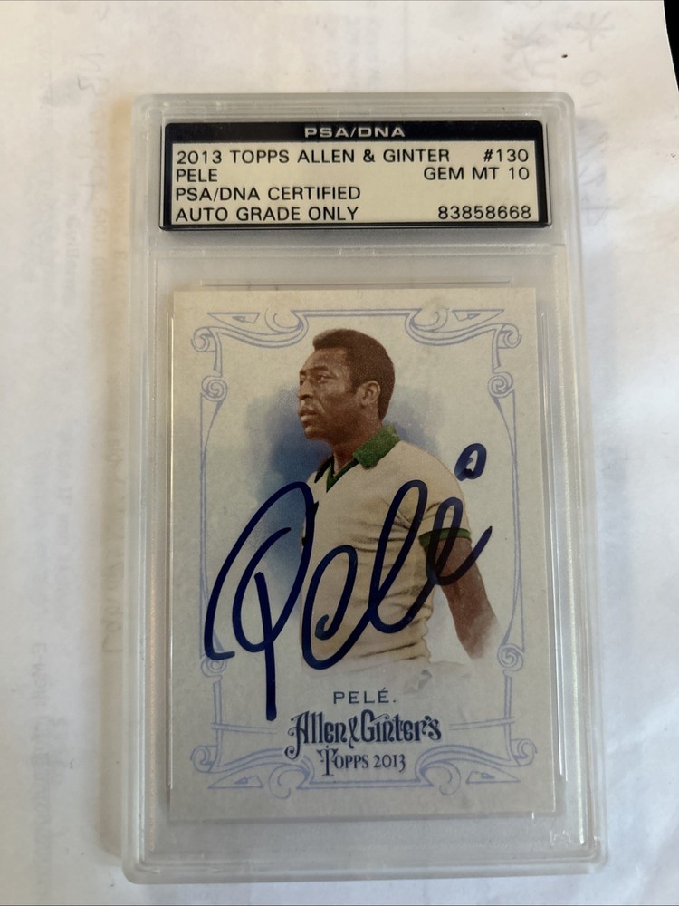 2013 Topps Allen Ginter #130 Pele Signed Card PSA 10 Slabbed Auto Brazil Rare