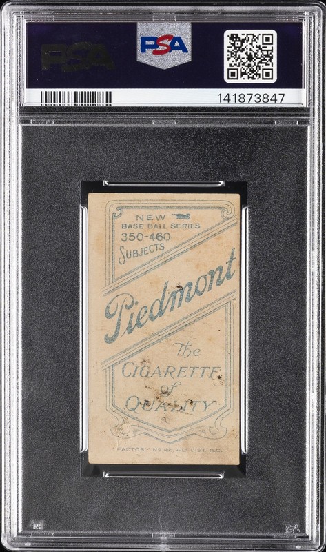 1909-11 T206 PIEDMONT 350-460/42 PORTRAIT-RED TY COBB PSA 1 view 2