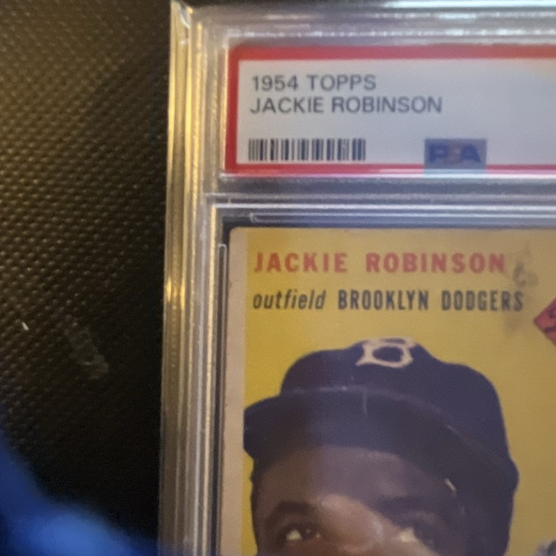 1954 Topps - Jackie Robinson #10 White Back PSA 1 Graded Brooklyn Dodgers view 2