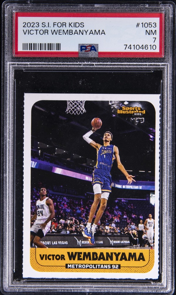 2023 SPORTS ILLUSTRATED FOR KIDS #1053 VICTOR WEMBANYAMA ROOKIE RC PSA 7