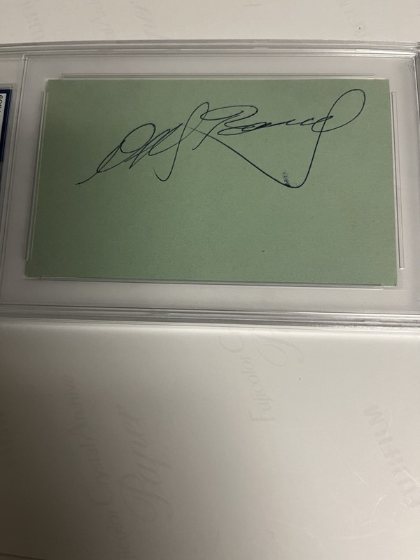 Autographed Oscar Bonavena Index Card PSA Signed Auto Fought Muhammad Ali view 2