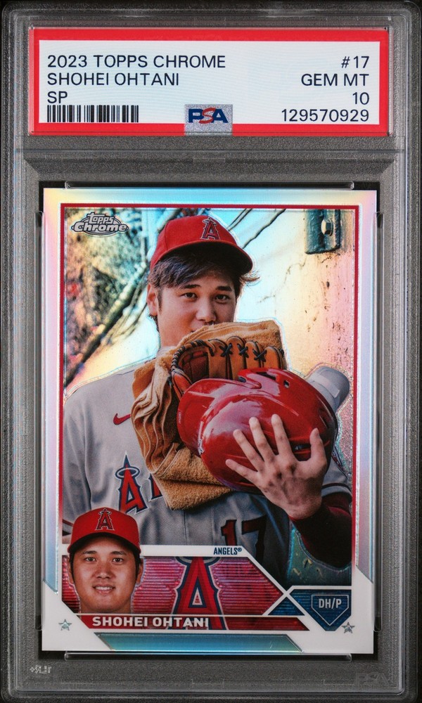 2023 TOPPS CHROME SP #17 SHOHEI OHTANI PSA 10
