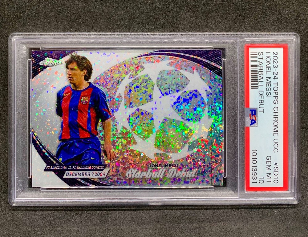 2023-24 Topps Chrome LIONEL MESSI Starball Debut Refractor SP Gem Mint PSA 10