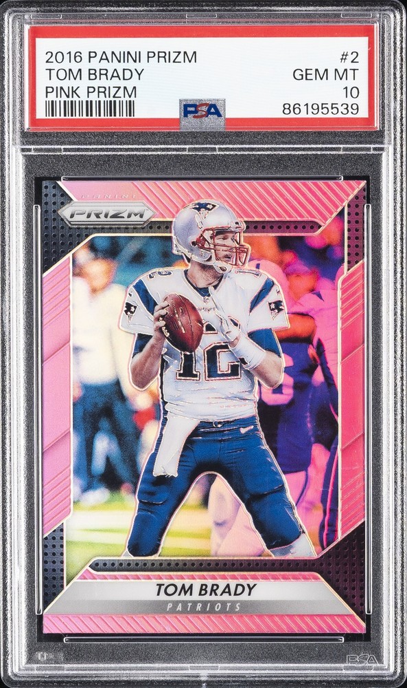 2016 PANINI PRIZM PINK PRIZM #2 TOM BRADY PSA 10