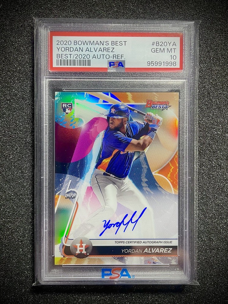 2020 Bowman's Best Yordan Alvarez Rookie Auto Refractor GEM MINT PSA 10 🔥