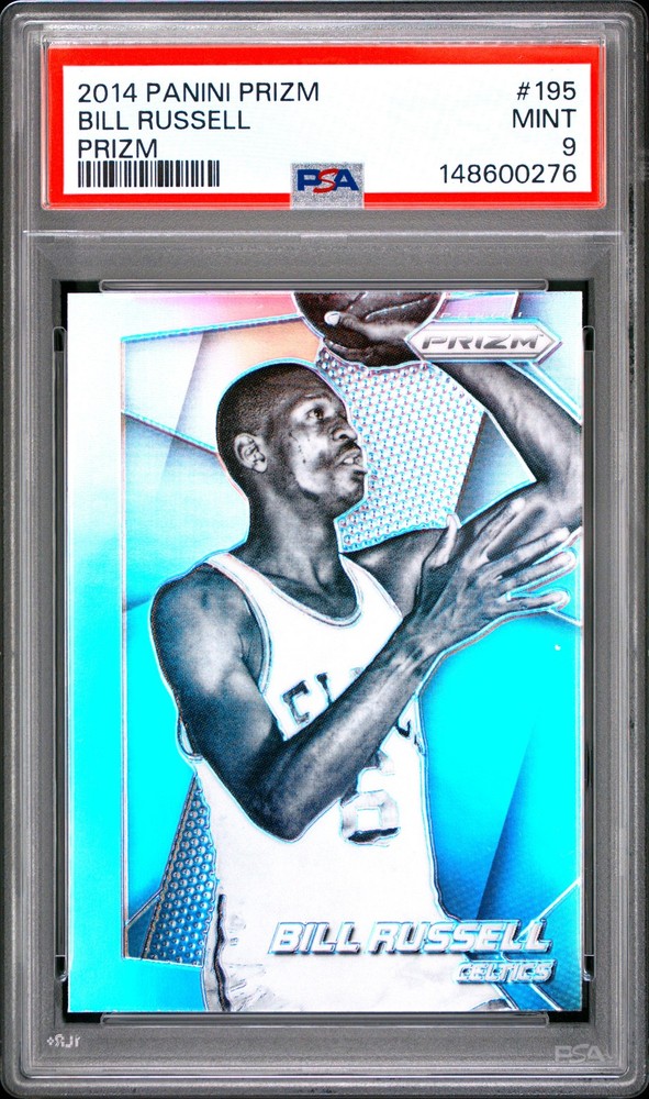 2014 PANINI PRIZM PRIZM #195 BILL RUSSELL PSA 9
