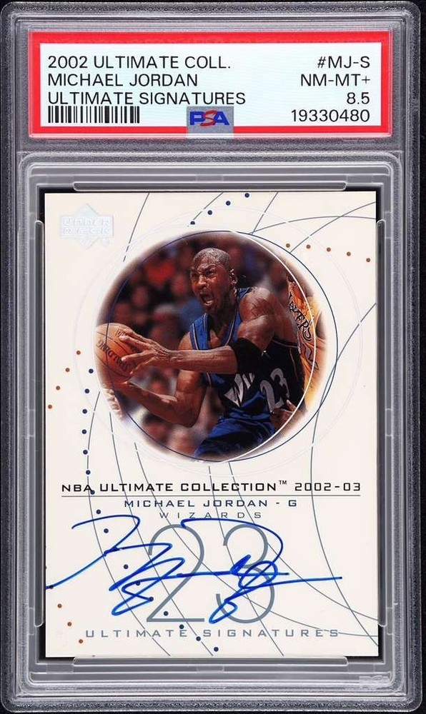2002 Upper Deck Ultimate Collection MICHAEL JORDAN Auto PSA 8.5