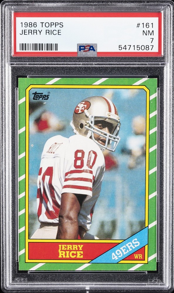 1986 TOPPS #161 JERRY RICE PSA 7