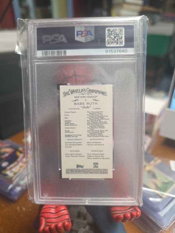2013 Topps Allen & Ginter Black Mini #3  BABE RUTH New York Yankees PSA 9 view 2