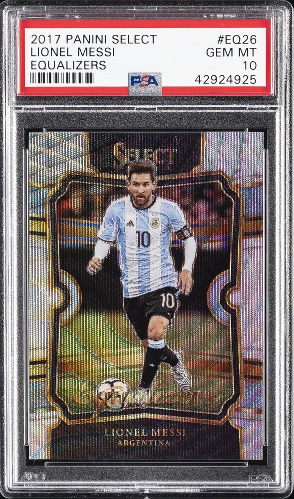 2017-2018 PANINI SELECT EQUALIZERS #EQ26 LIONEL MESSI PSA 10