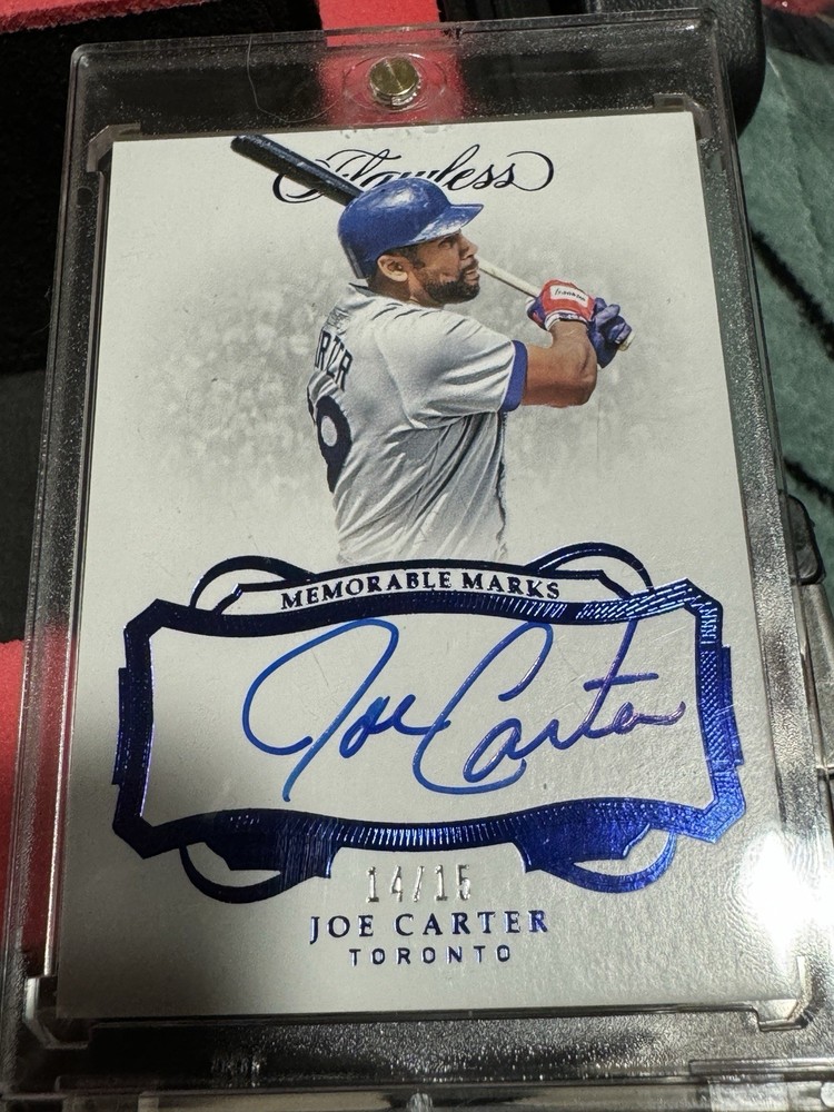 2019 FLAWLESS JOE CARTER AUTO /15 MEMORABLE MOMENTS BLUE JAYS 