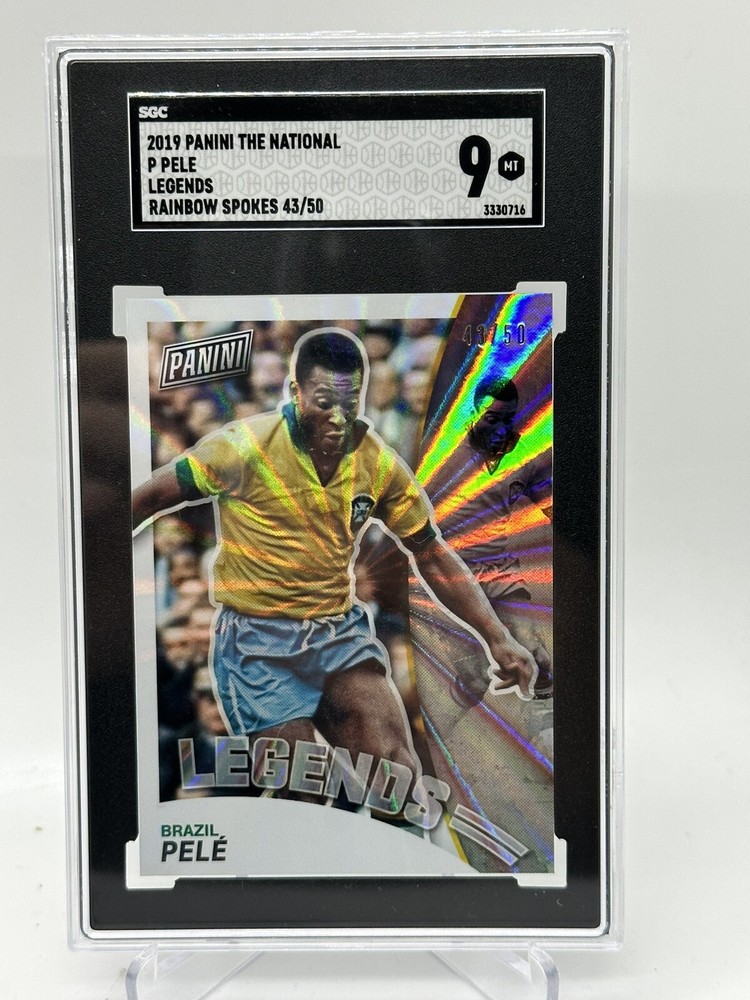 2019 Panini National Convention Legends /50 Pele Rainbow Spokes SGC 9