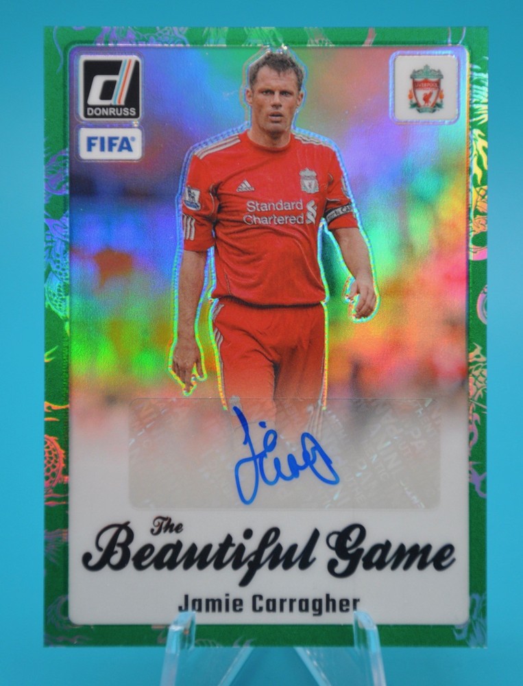 2023-24 Donruss Jamie Carragher Optic Dragon Choice Prizm Auto /10 Liverpool