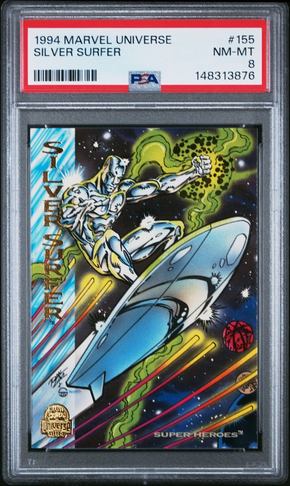1994 MARVEL UNIVERSE #155 SILVER SURFER PSA 8