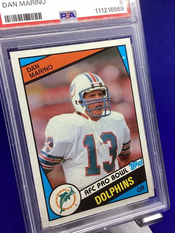 1984 Topps #123 DAN MARINO Rookie PSA 8 NM-MT Hof NICE Sharp & centered (569) view 2