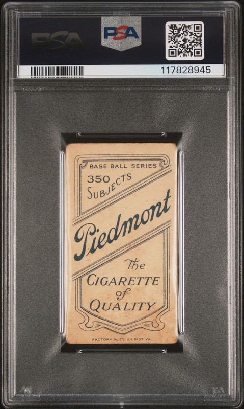 1909-11 T206 PIEDMONT 350 PITTSBURG DOTS MILLER PSA 1.5 view 2