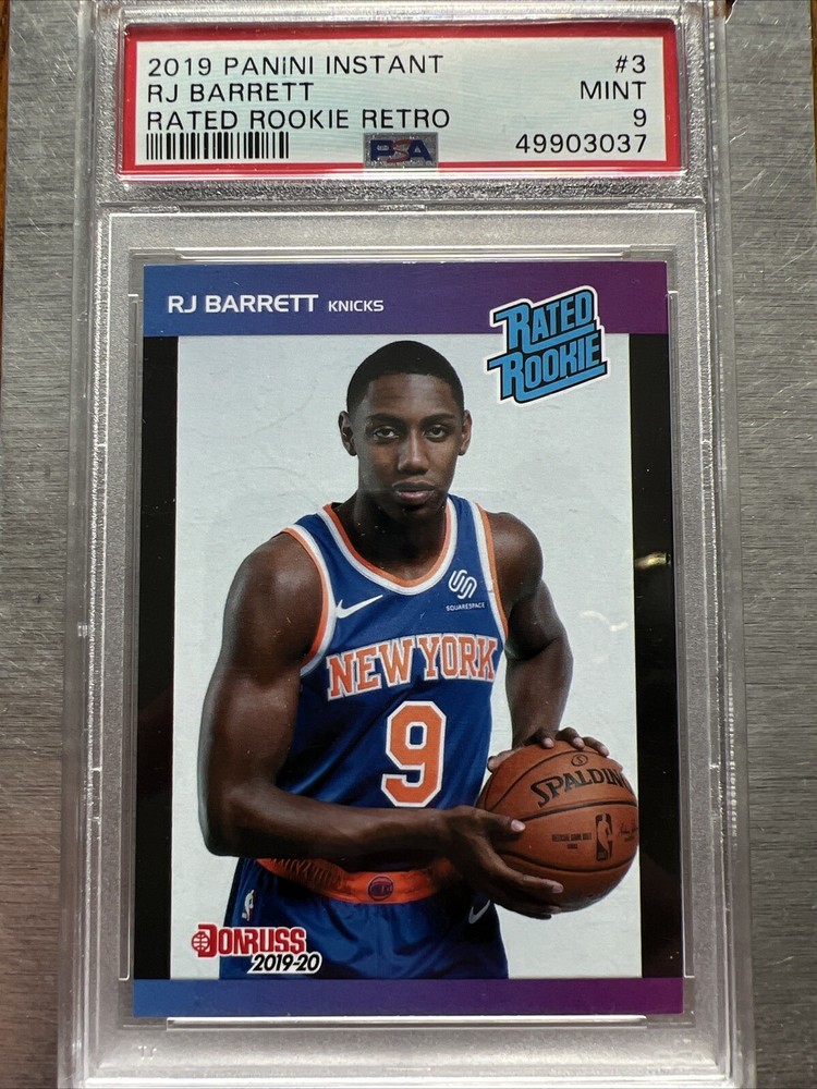 RJ Barrett 2019 Panini Instant Rated Rookie #3 Knicks PSA 9 MINT🔥HOT🔥INVEST📈