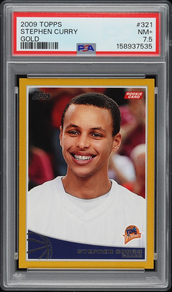 2009 TOPPS GOLD #321 STEPHEN CURRY ROOKIE RC 891/2009 PSA 7.5