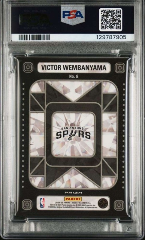 Victor Wembanyama 2024-25 Panini Select Crown Jewels NM-MT #8 PSA🔥⚫️🔥 view 2
