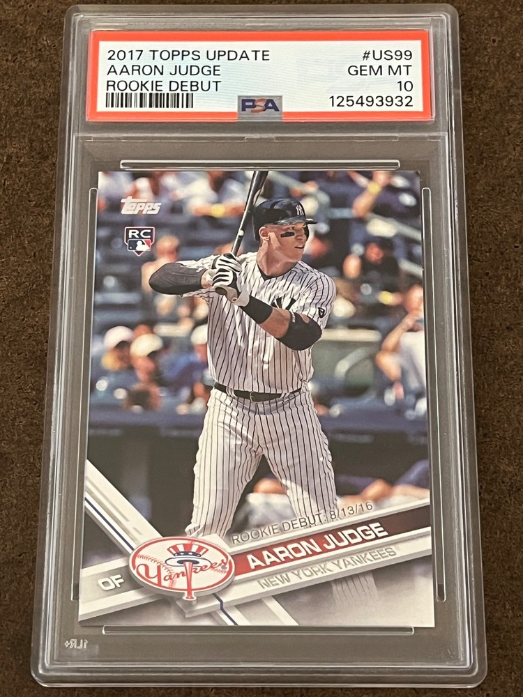2017 Topps Update - #US99 Aaron Judge (RC) Yankees Rookie Debut GEM MT PSA 10