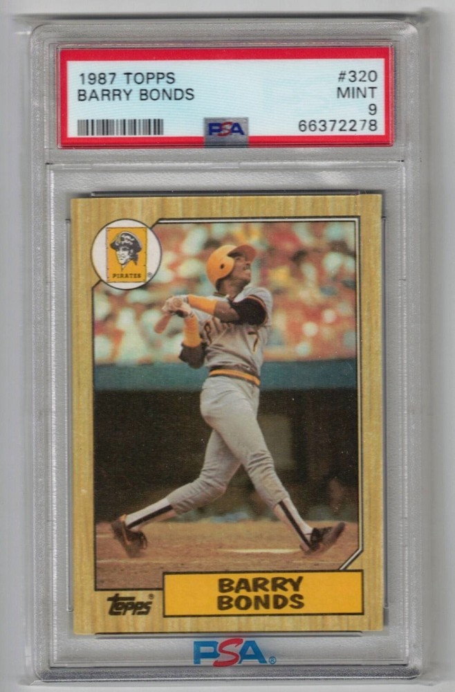 1987 TOPPS #320 BARRY BONDS RC - PSA 9 - DEAD CENTERED