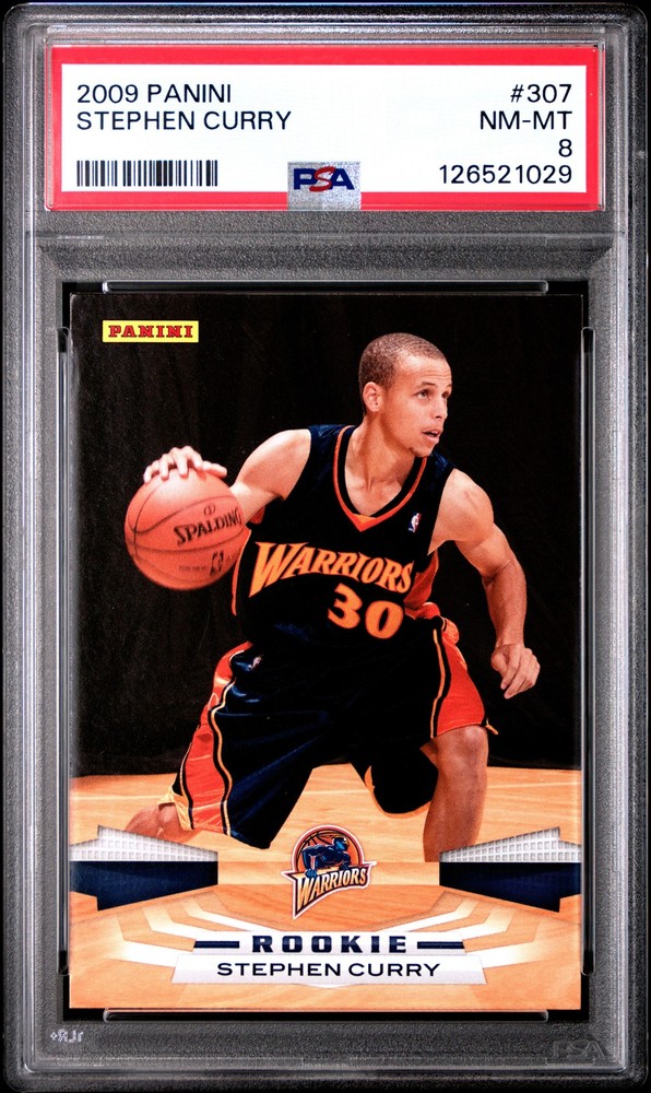 2009 PANINI #307 STEPHEN CURRY ROOKIE RC PSA 8