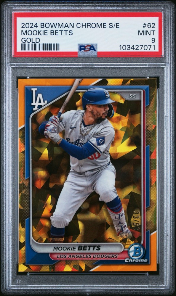 2024 Bowman Chrome Mookie Betts Sapphire Gold /50 PSA 9