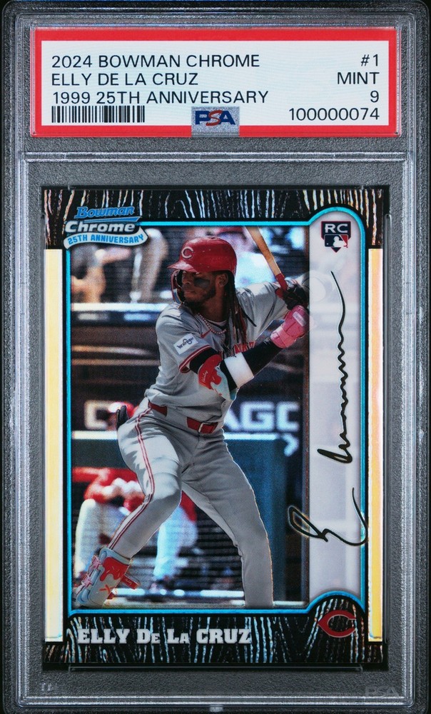2024 Bowman Chrome Elly De La Cruz 1999 25th Anniversary #1 PSA 9