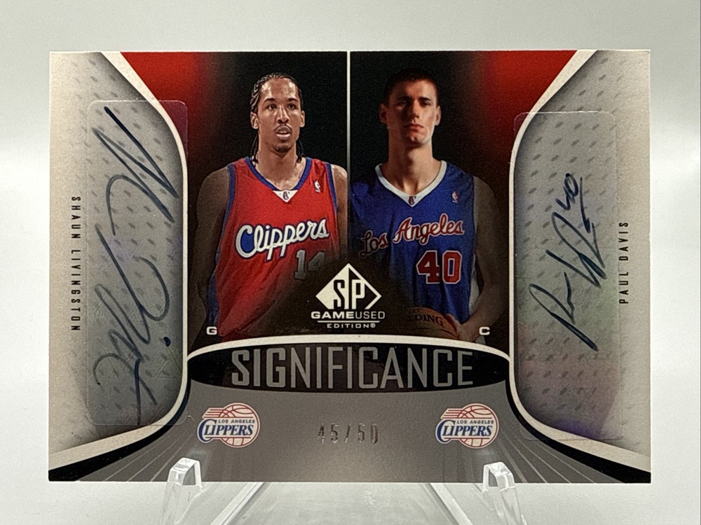 2006-07 SP Game Used SHAUN LIVINGSTON & PAUL DAVIS Significance Dual Auto /50