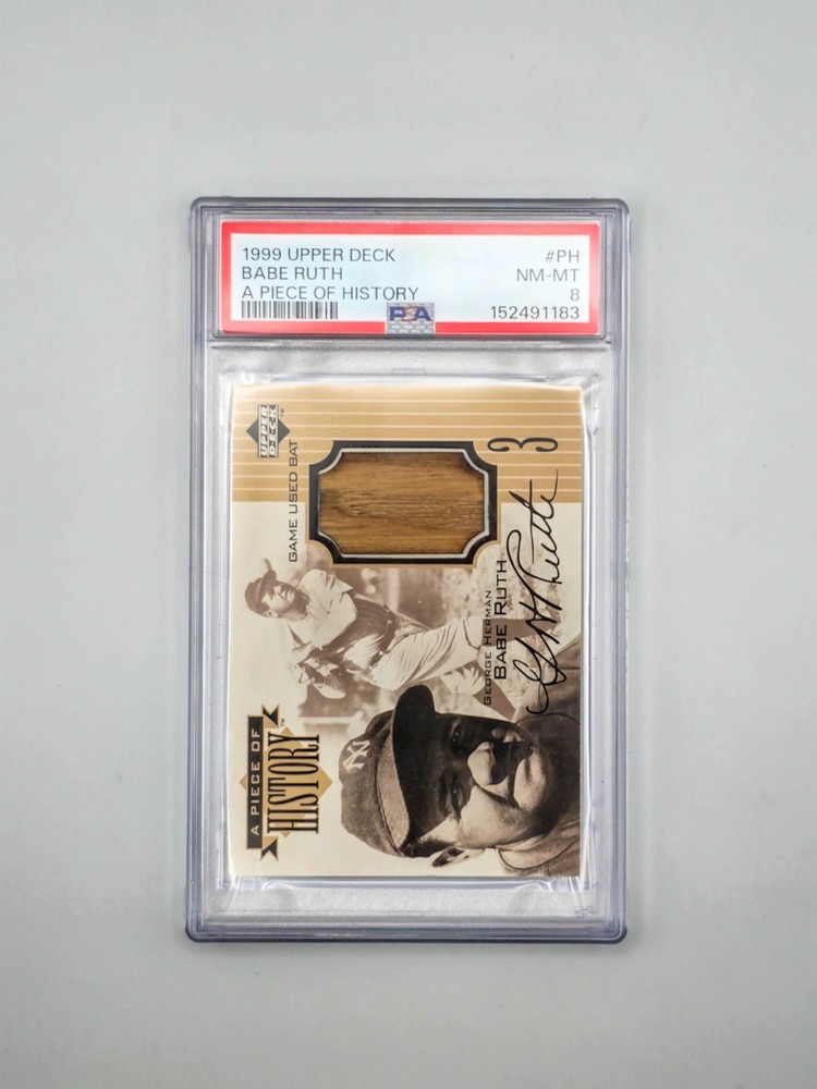 1999 Upper Deck -A Piece of History Babe Ruth PSA 8