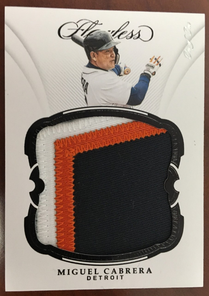 2019 Panini Flawless "Black" Patch Card - Miguel Cabrera P-MC 1/1