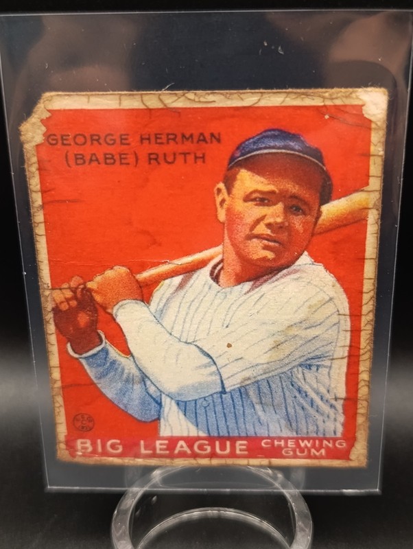 1933 Goudey Big League Chewing Gum - R319 Babe Ruth #149 RAW view 2